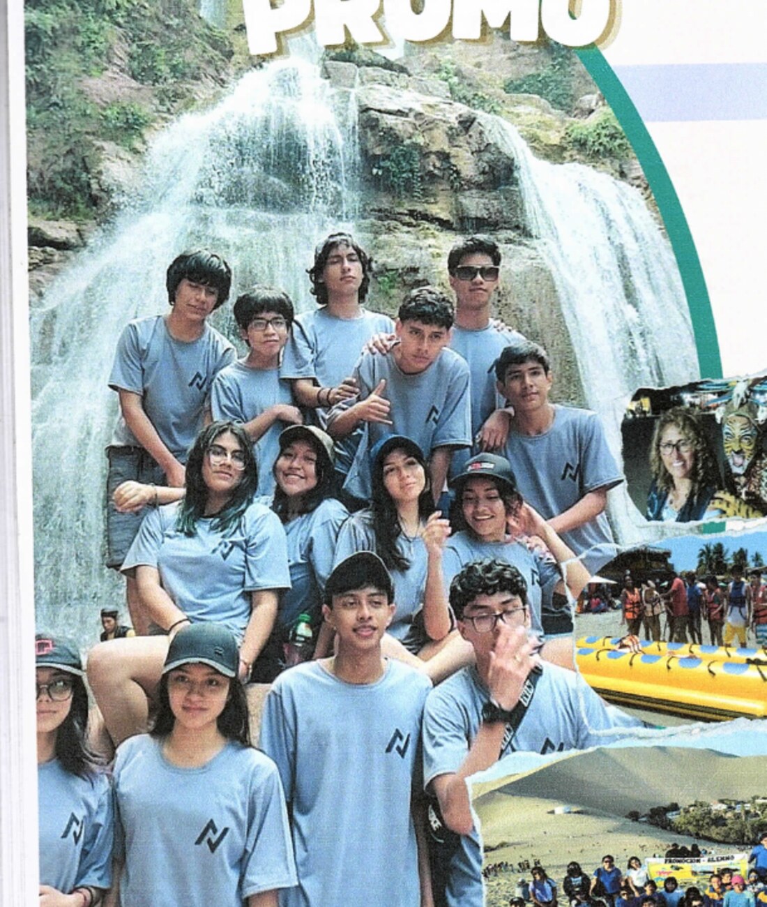 Grupo de estudiantes durante un viaje de promoción